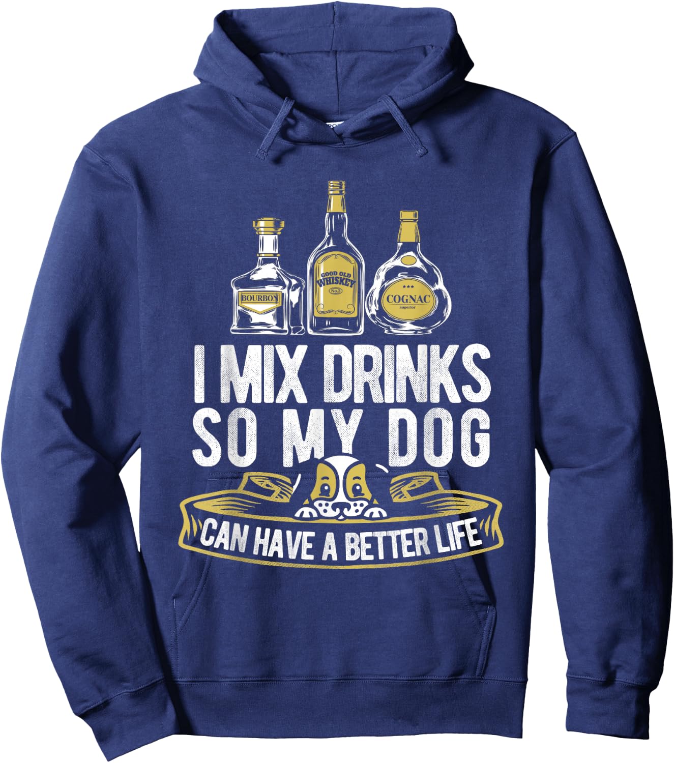 Bartending Dog Bartender - Mixologist Barkeeper Barman Hoodie - Hoodie | Navy