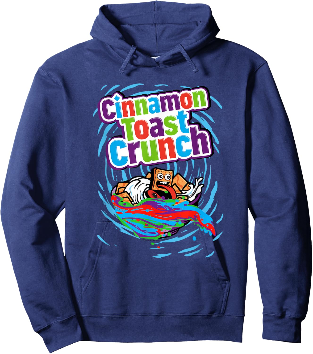 Cinnamon Toast Crunch Surfing Breakfast Cereal Color Logo Hoodie - Hoodie | Navy