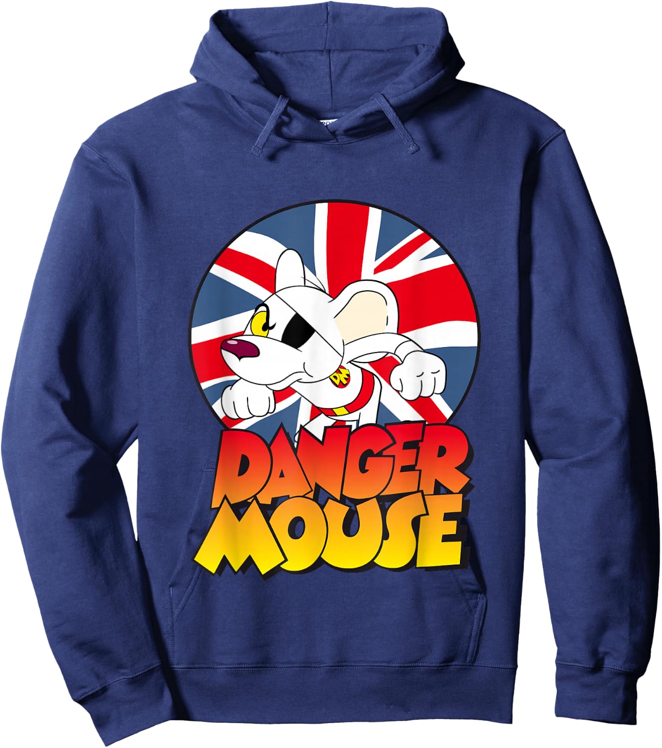 Danger Mouse Union Jack Circle Hoodie - Hoodie | Navy