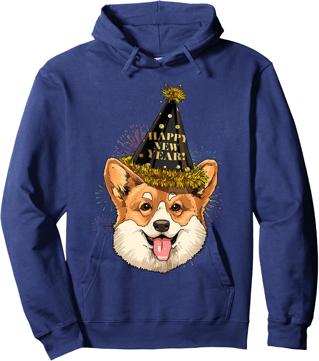 New Year Corgi New Year's Eve Party Countdown Corgi Lover Hoodie - Hoodie | Navy
