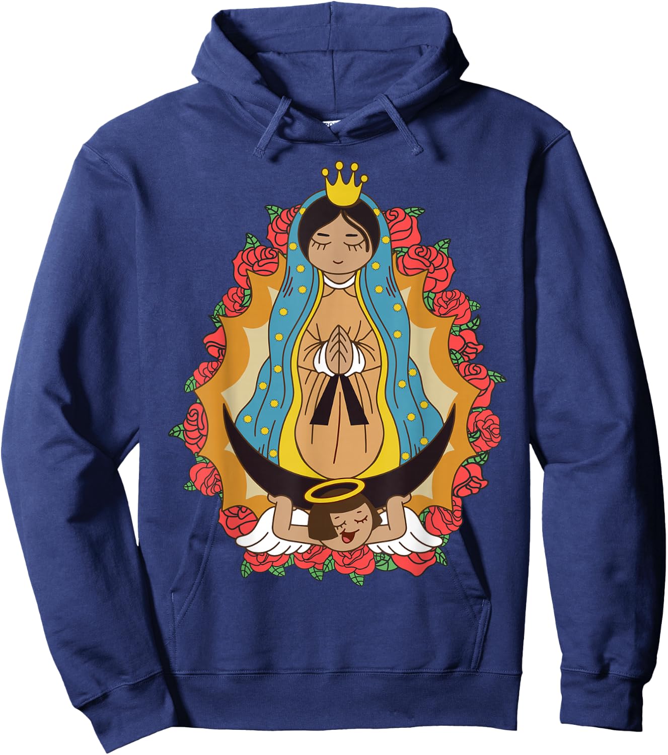 Cute Virgen de Guadalupe for Kids Women Our Lady Guadalupe Hoodie - Hoodie | Navy