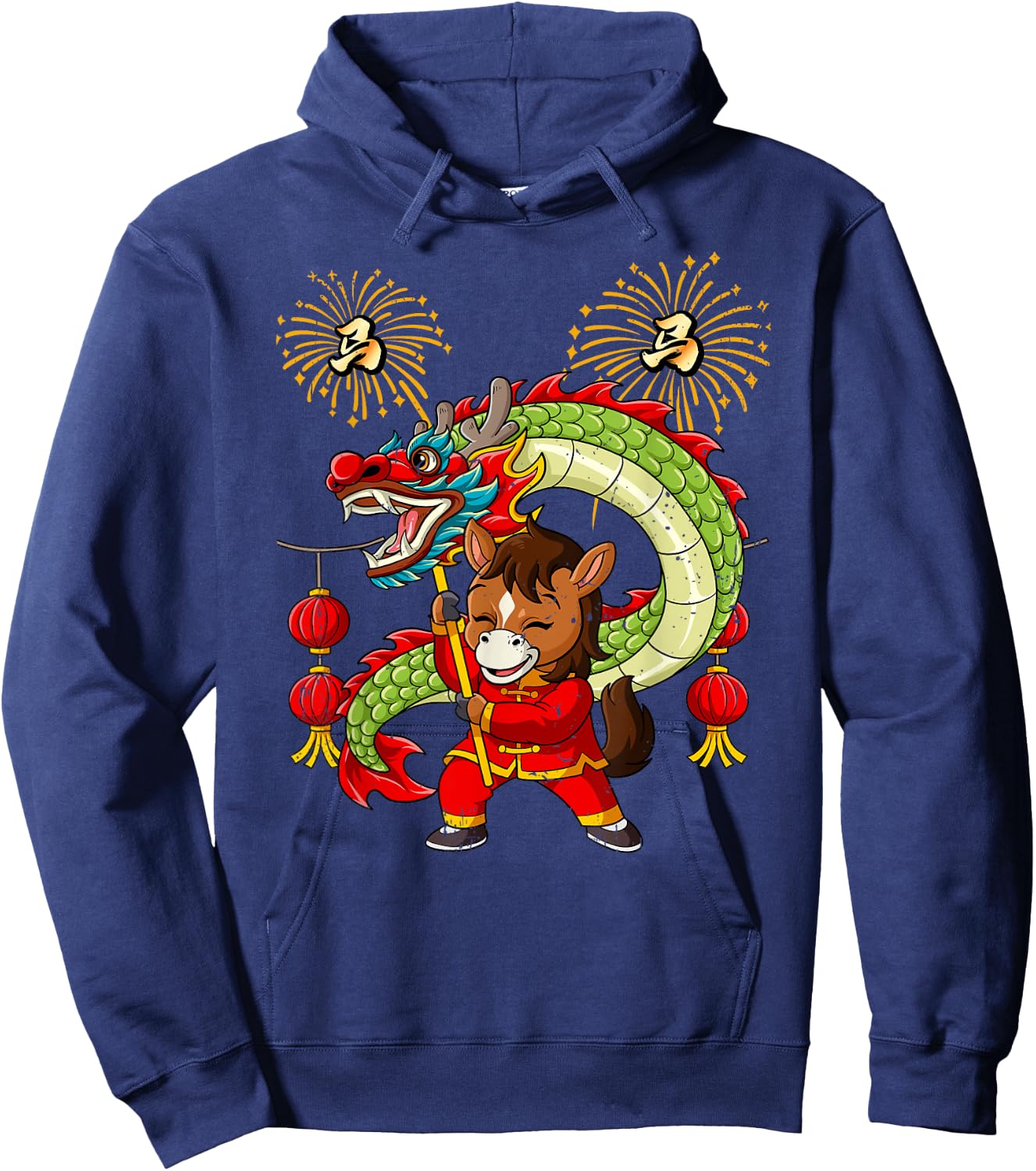 Year Of The Horse Chinese Lunar New Year Hoodie - Hoodie | Navy
