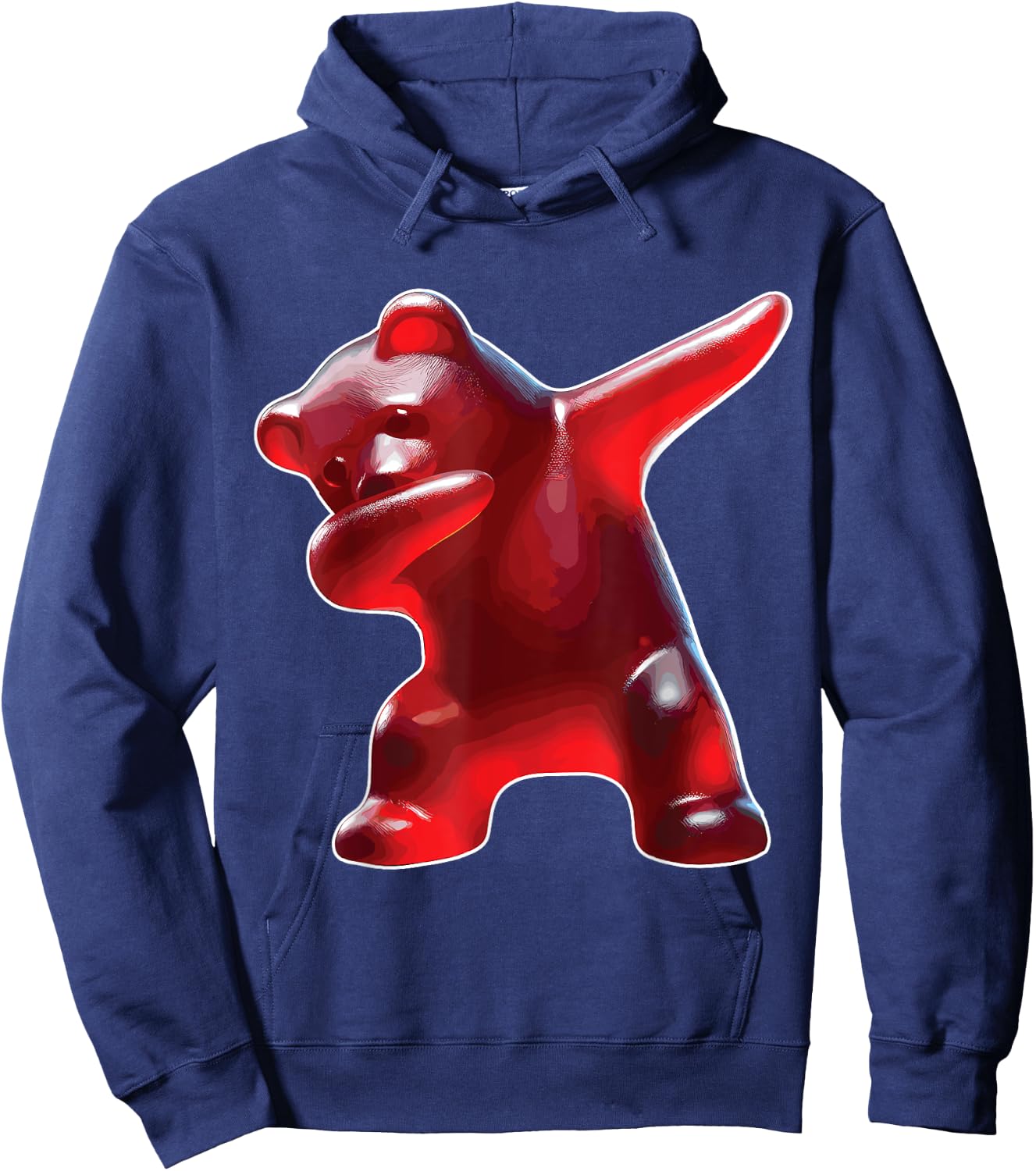 Gummy Bear, Red Gummy Bear, Dabbing Gummy Bear Hoodie - Hoodie | Navy