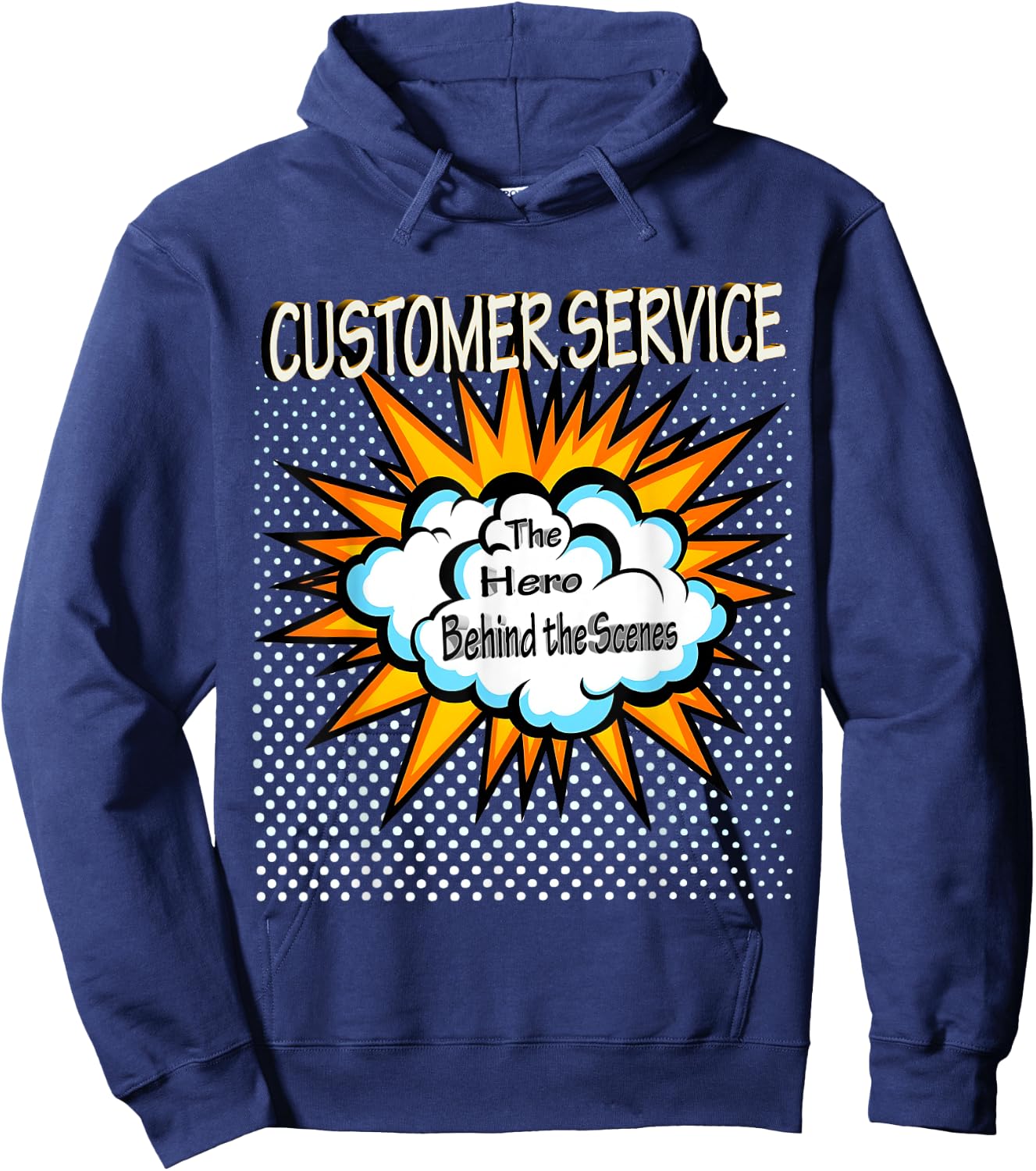 Customer Service - Funny Hero Job Hoodie - Hoodie | Navy