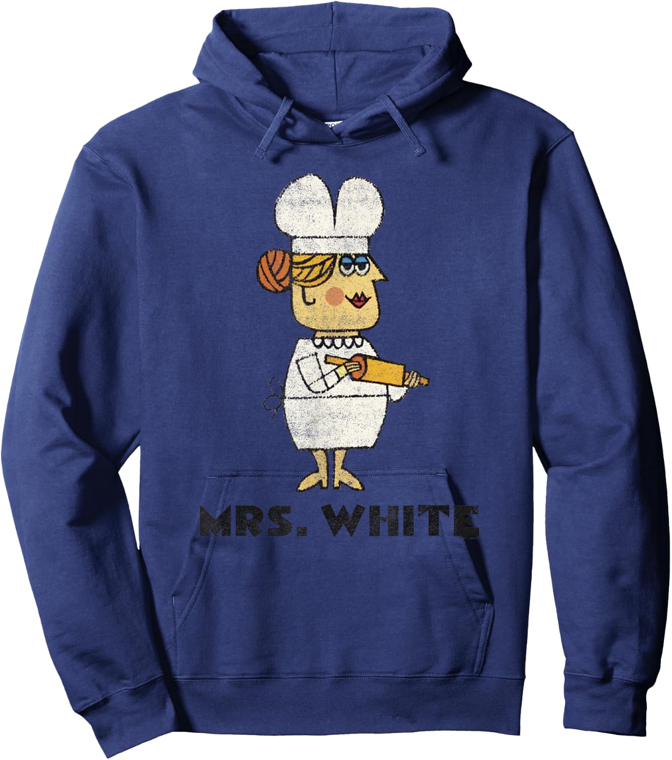 Clue Retro Mrs. White Portrait Hoodie - Hoodie | Navy