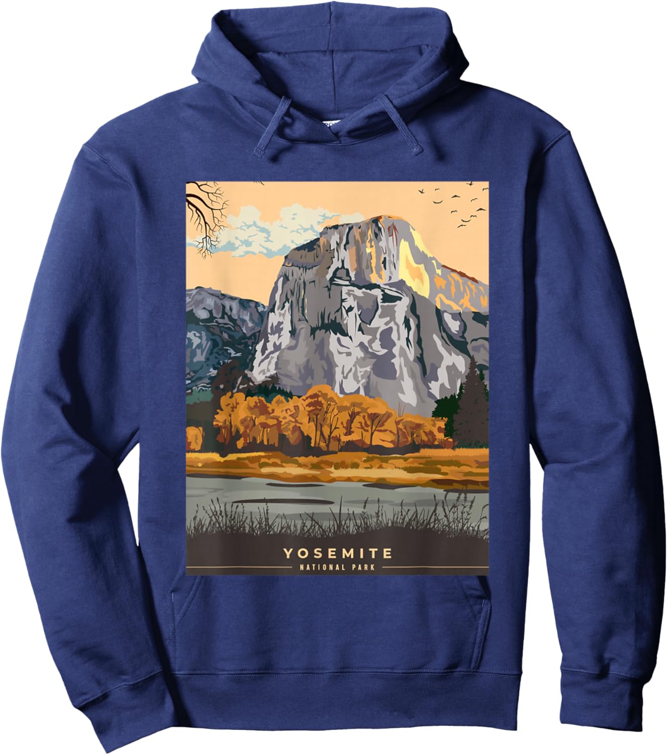 Yosemite National Park - Retro / Throwback Design - Classic Hoodie - Hoodie | Navy