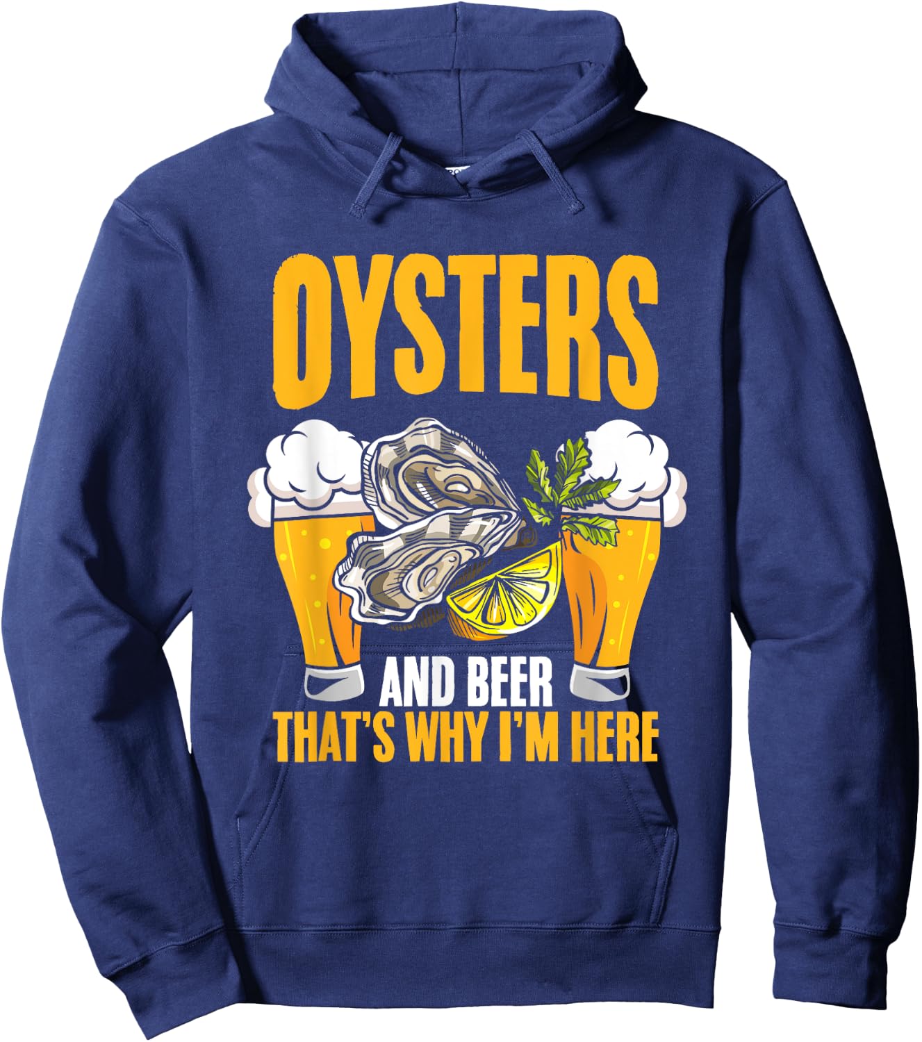 Oyster And Beer Oyster Shucker Seafood Shuck Oyster Shucking Hoodie - Hoodie | Navy