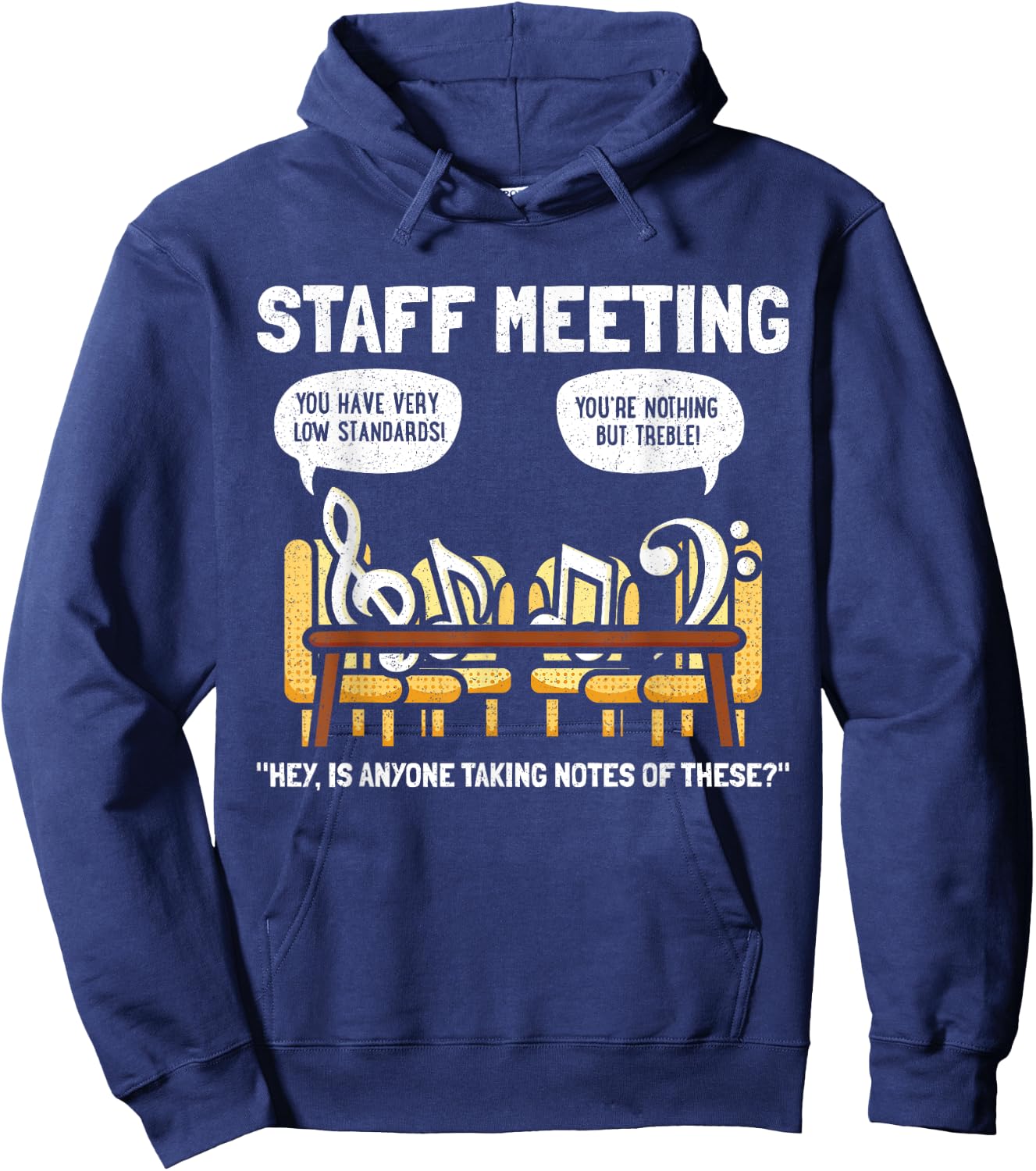 Music Theory Musician Music Teacher Funny Musical Notes Women Girls Kids Hoodie - Hoodie | Navy