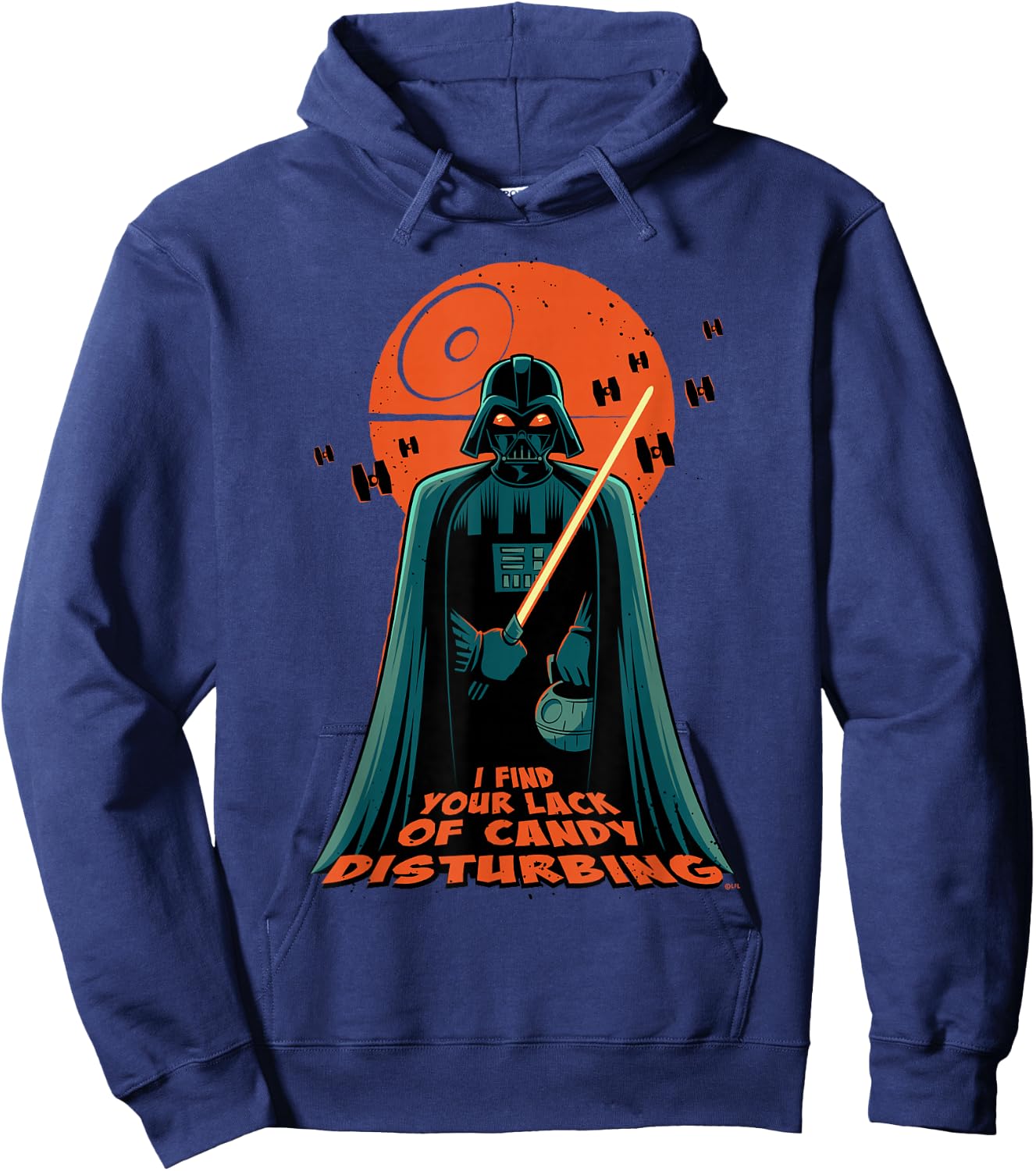 Star Wars Darth Vader Halloween Lack of Candy Disturbing Hoodie - Hoodie | Navy