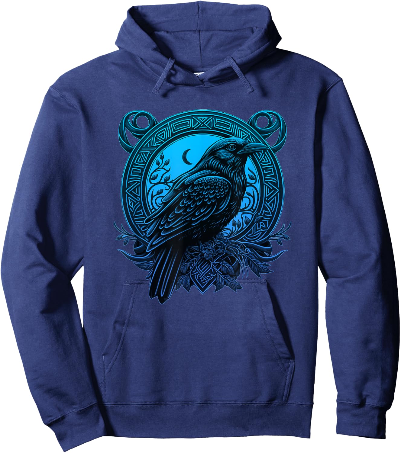 Raven Crow Celtic Art Norse Mythology Raven Hoodie - Hoodie | Navy