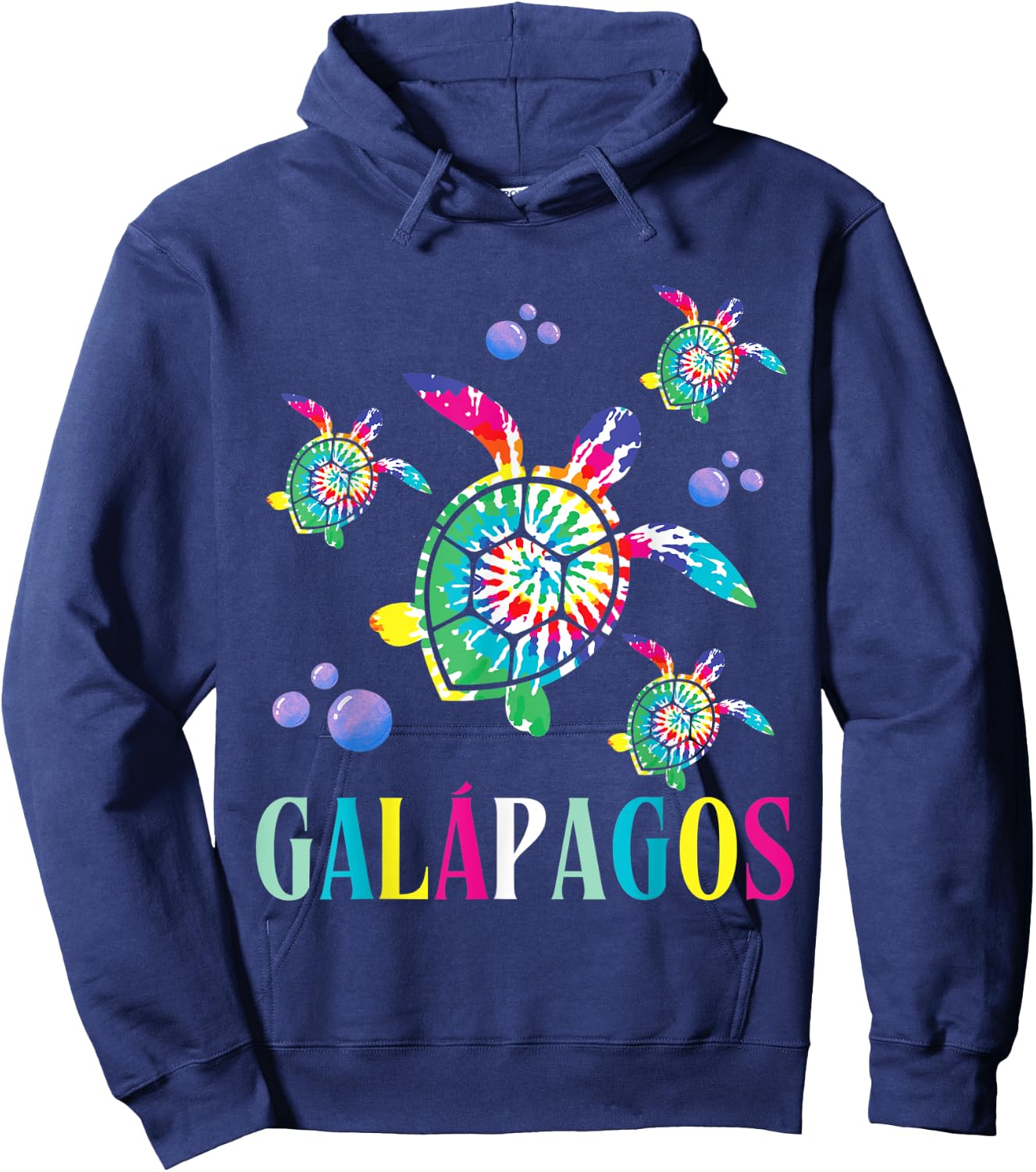 Galapagos Islands Tie Dye Sea Turtle Scuba Diving Hoodie - Hoodie | Navy