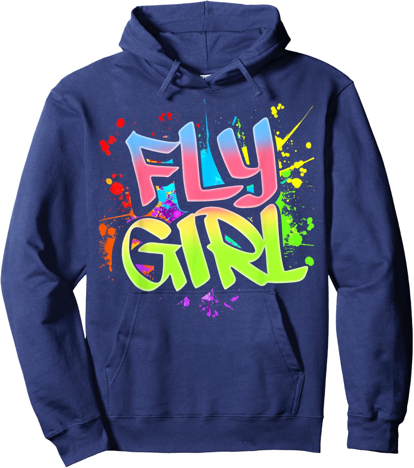 Fly Girl 80s 90s Old School Hip Hop Girls Hoodie - Hoodie | Navy