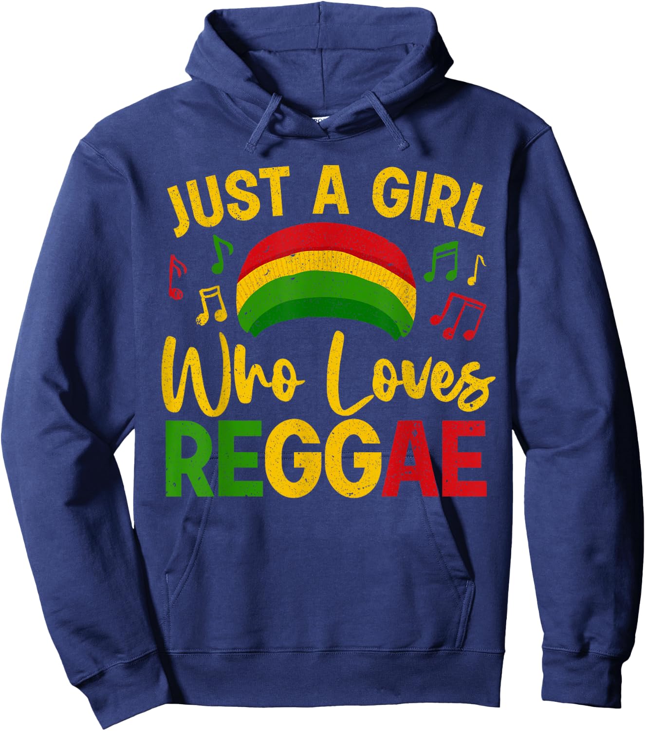 Cool Reggae For Girls Women Rasta Jamaican Music Rastafari Hoodie - Hoodie | Navy