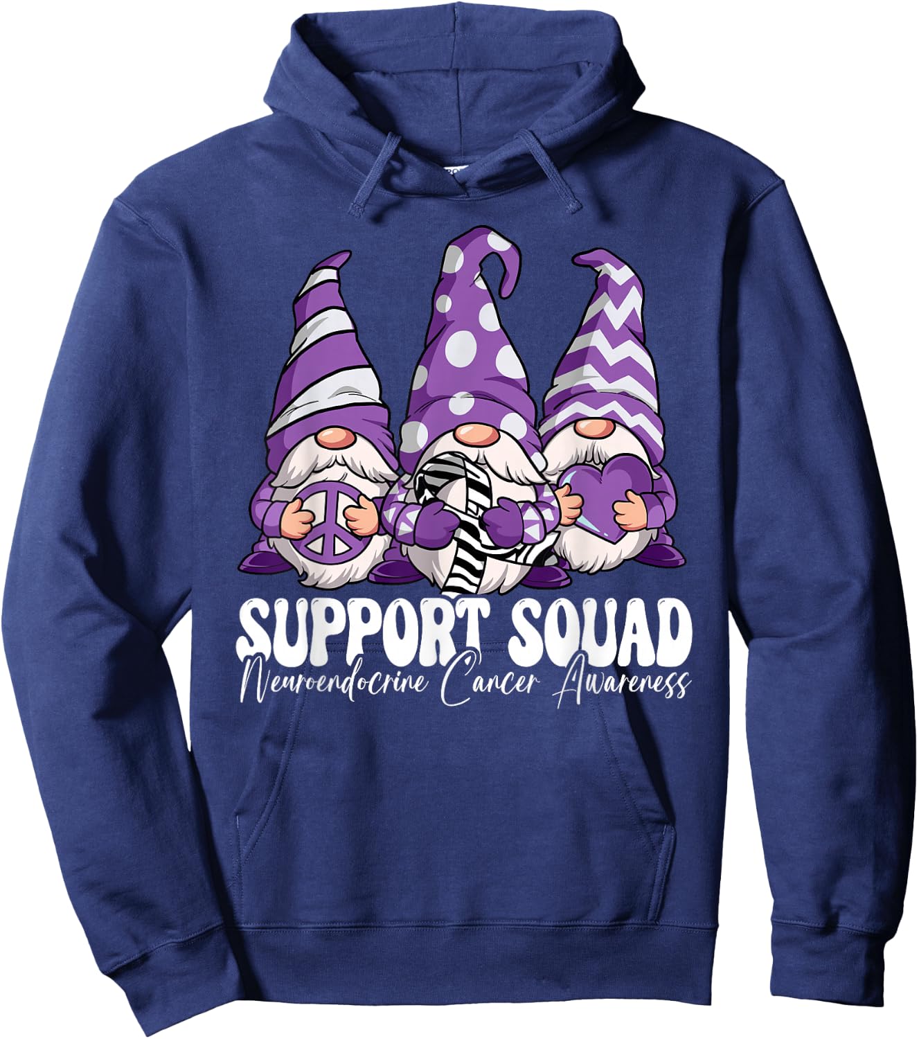 Support Squad Neuroendocrine Cancer Awareness Hoodie - Hoodie | Navy