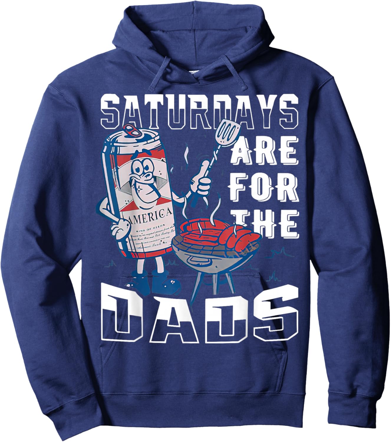BBQ Saturdays Are For The Dads Funny Father's Day Hoodie - Hoodie | Navy