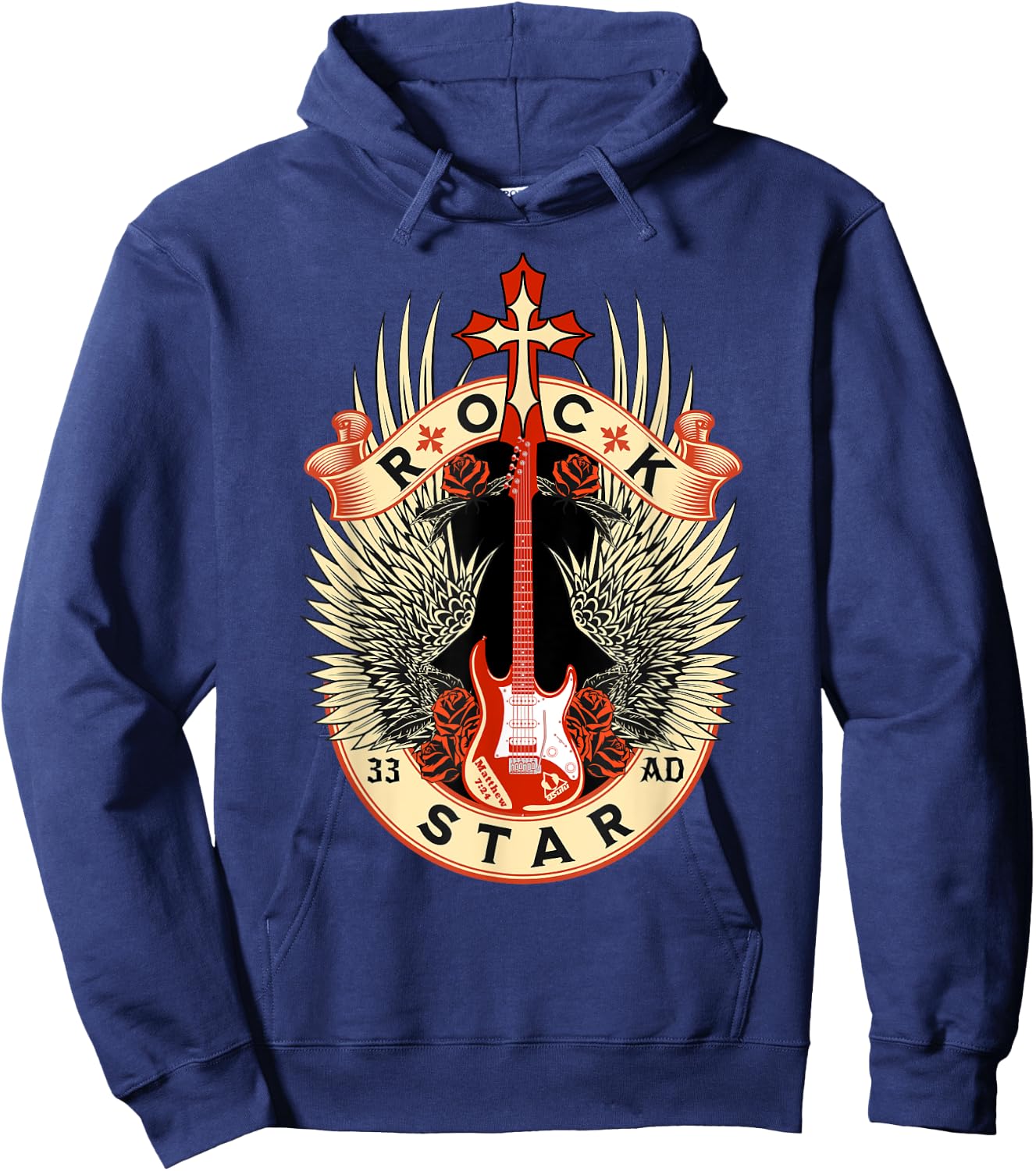 Jesus is My Rock, My Salvation, and My Star Since 33ad Hoodie - Hoodie | Navy
