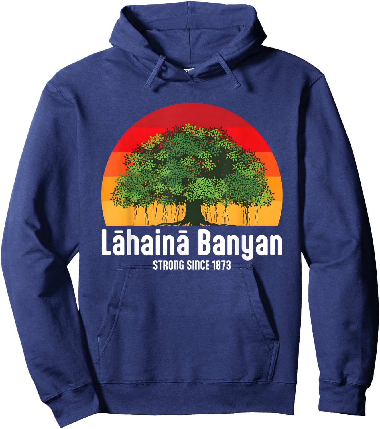 Banyan Tree Lahaina Maui Hawaii Hoodie - Hoodie | Navy