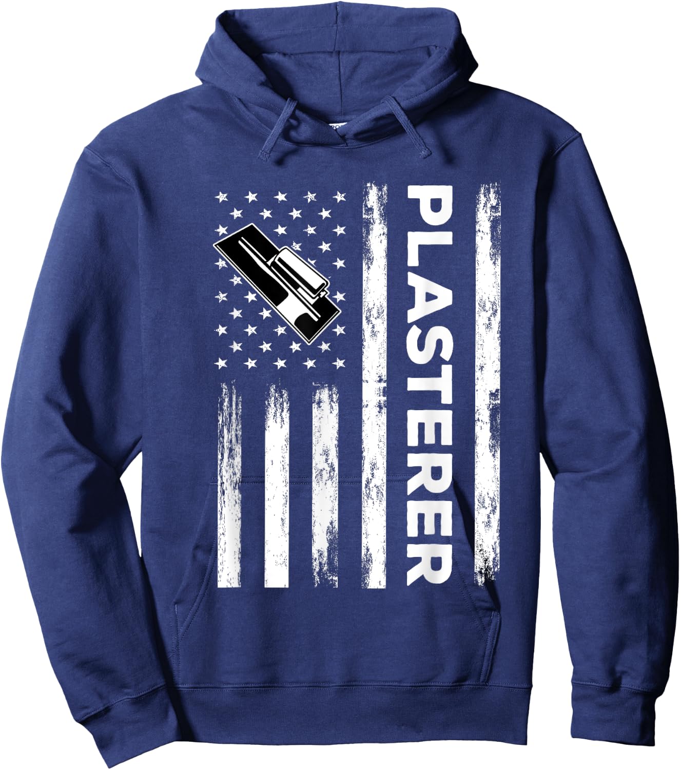 USA Flag Plasterer Outfit Bricklayer America Mason Hoodie - Hoodie | Navy