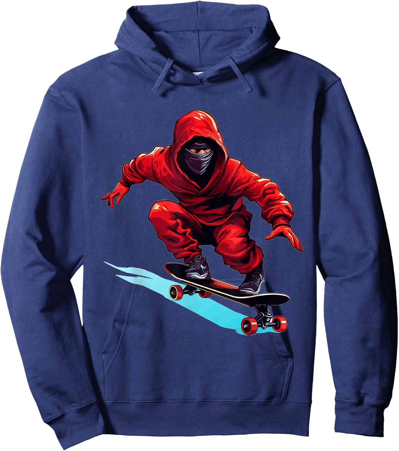 Ninja Skater - Skateboard Skateboarder Skateboarding Hoodie - Hoodie | Navy