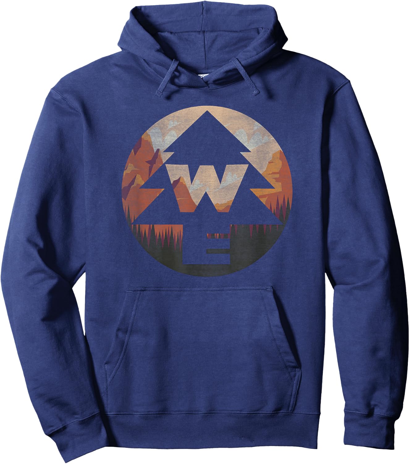 Disney Pixar Up Wilderness Explorer Landscape Badge Hoodie - Hoodie | Navy