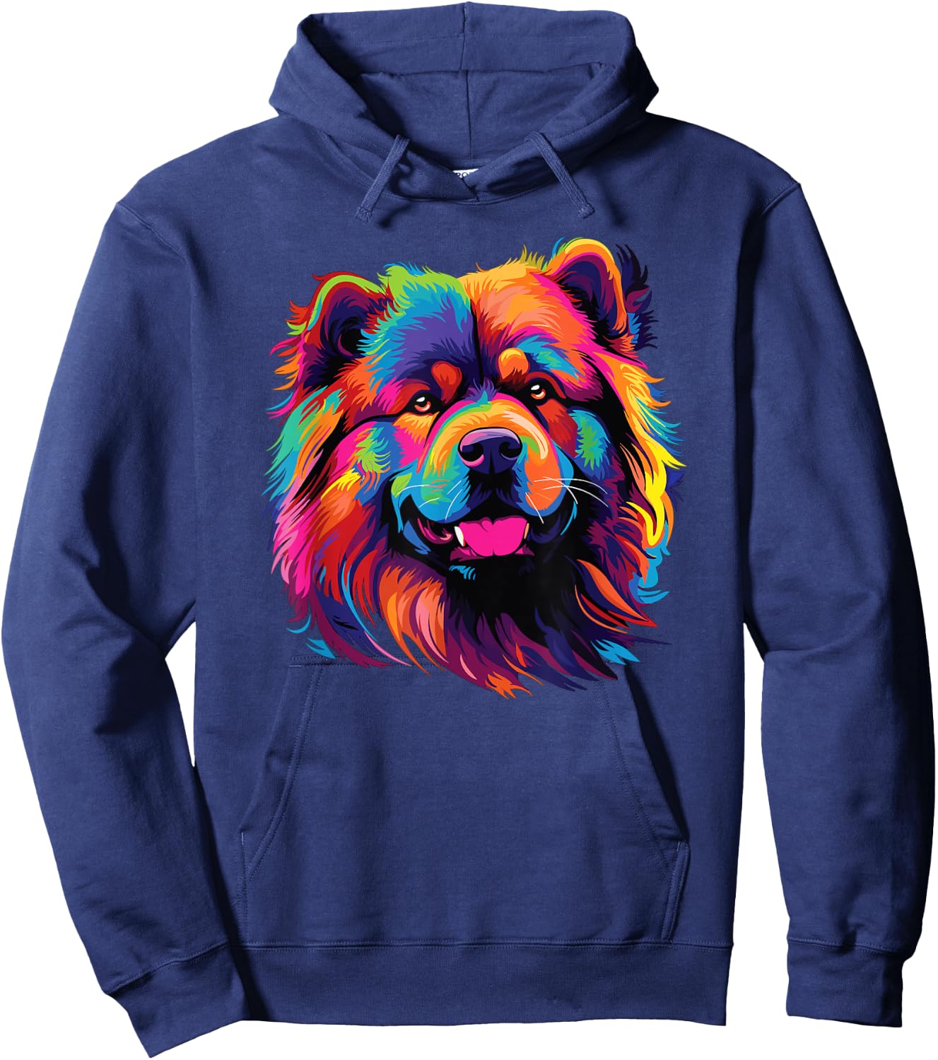 Watercolor Colorful Dogs Chow Chow Hoodie - Hoodie | Navy