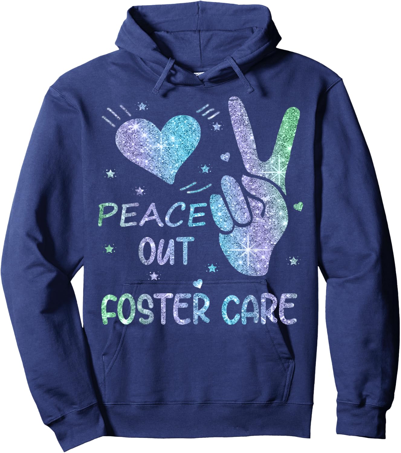Peace Out Foster Care Adoption Gotcha Day 2023 Hoodie - Hoodie | Navy