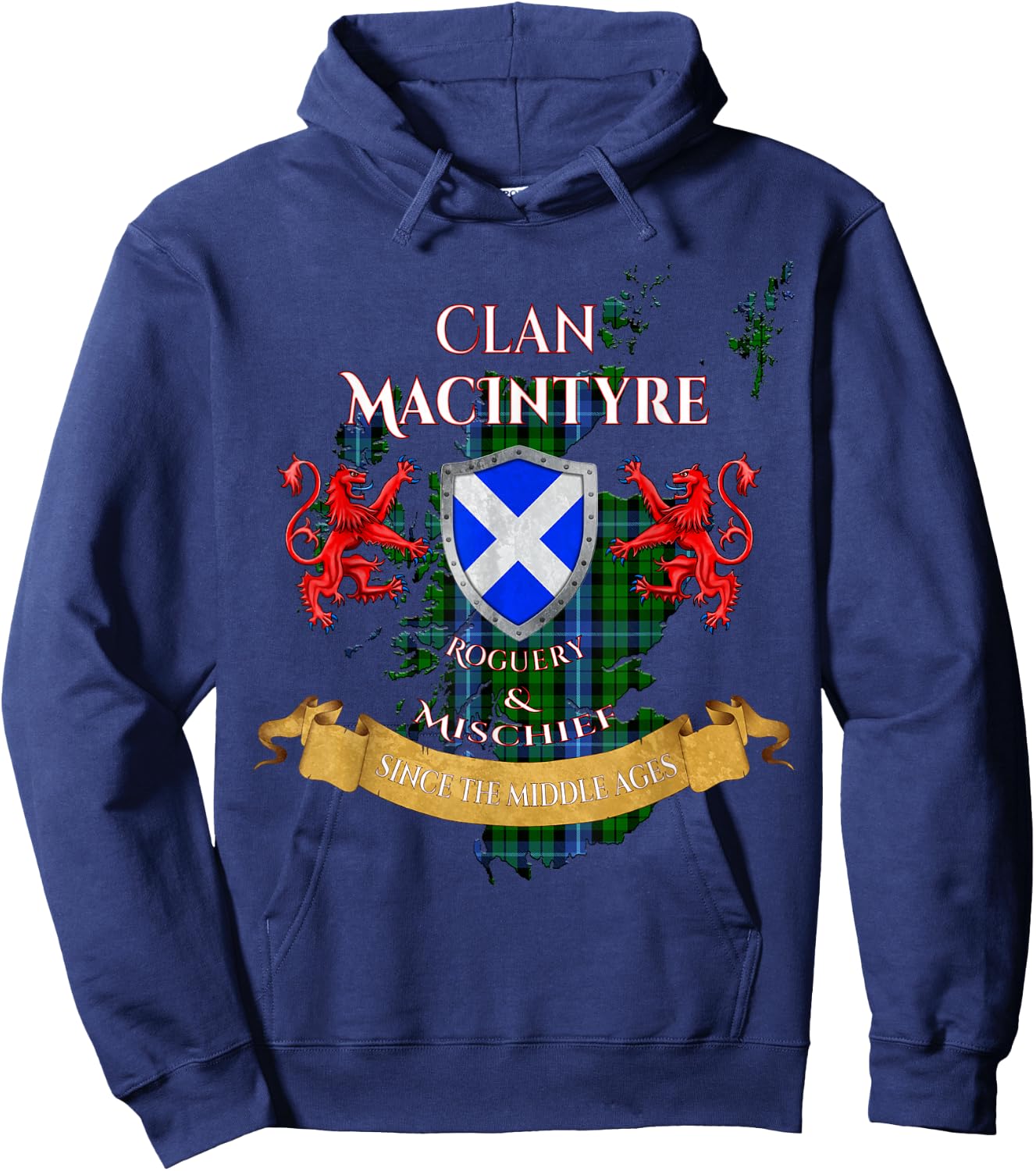 MacIntyre Scottish Family Clan Middle Ages Mischief Hoodie - Hoodie | Navy