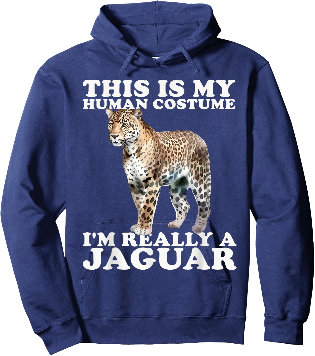 Wild Big Cat Jaguar Jungle Animal Wildlife Costume Women Kids Hoodie - Hoodie | Navy