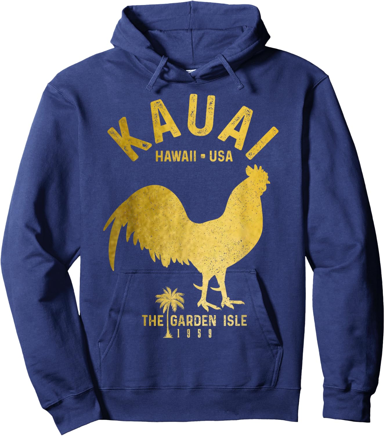 Kauai 1959 The Garden Isle Chicken Hawaii Vintage Hawaiian Hoodie - Hoodie | Navy