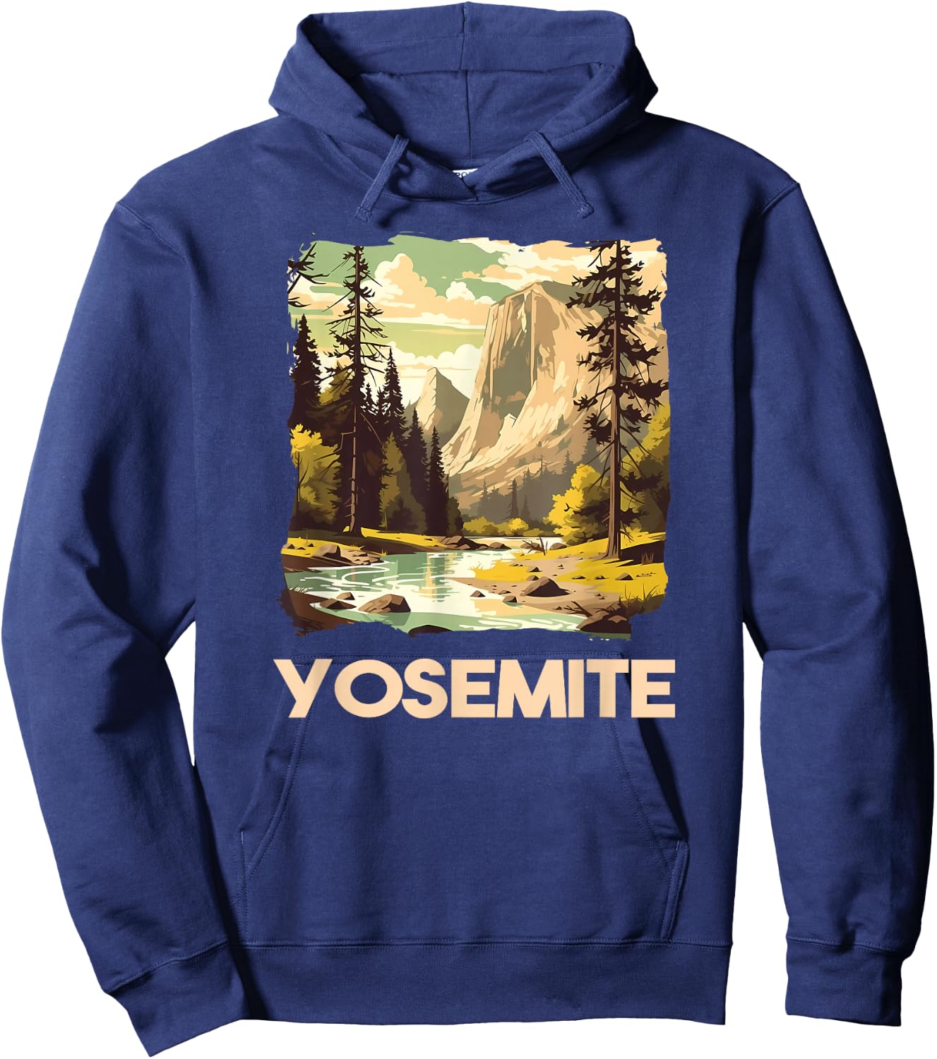 Vintage Yosemite National Park Nature Lover Adventure Hoodie - Hoodie | Navy