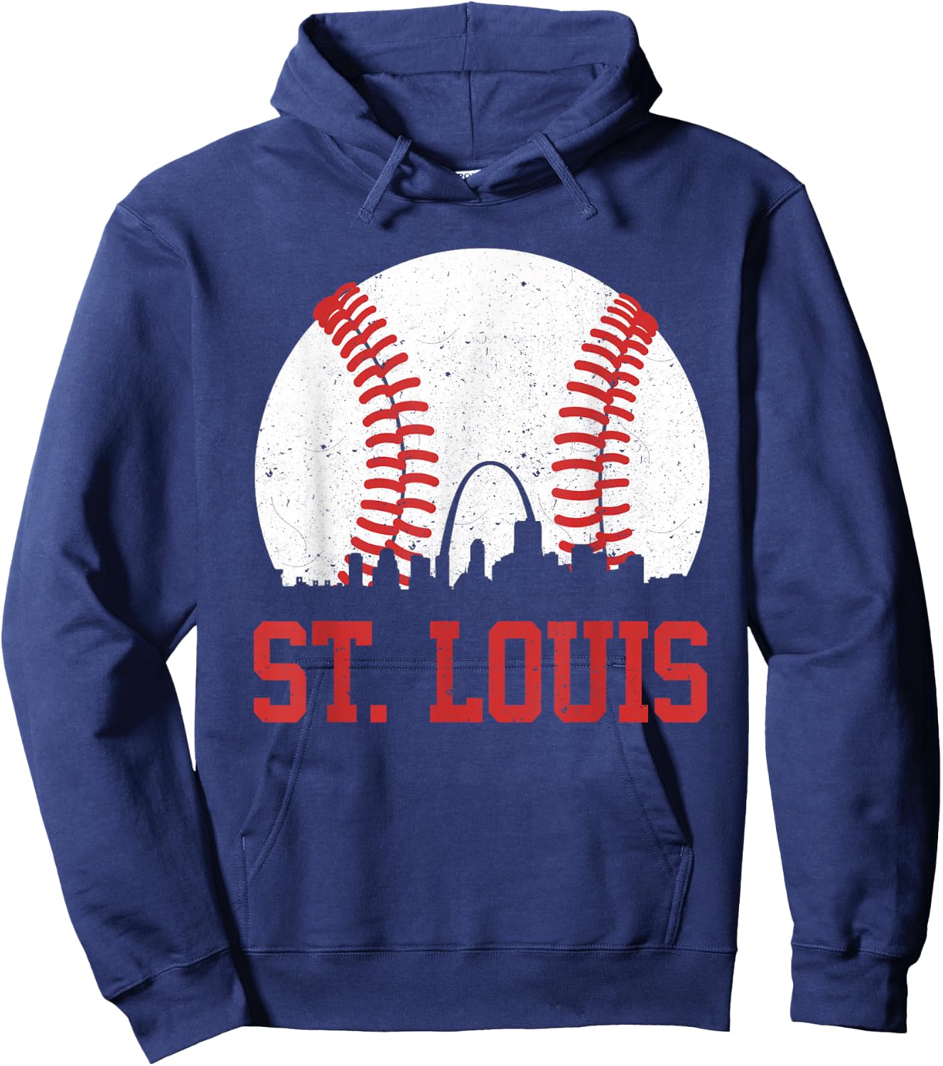 St. Louis Cityscape Vintage Baseball City Men Women Kids Hoodie - Hoodie | Navy