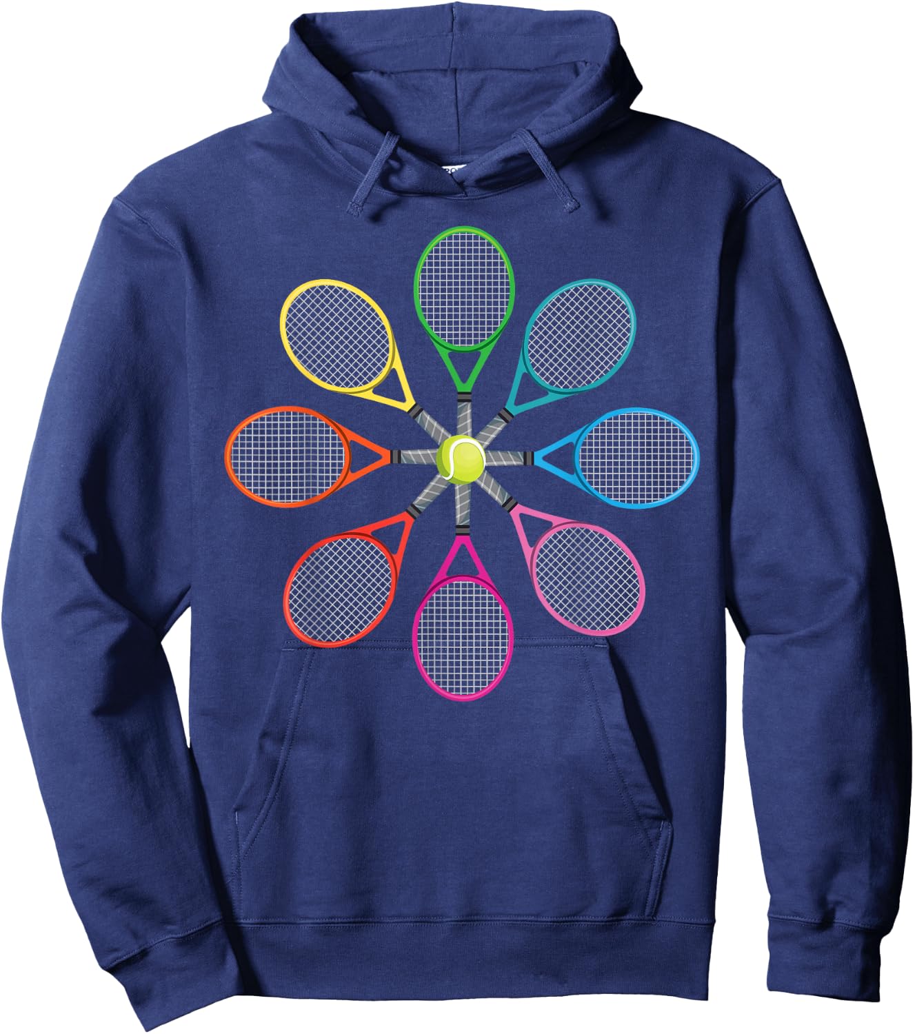 Funny Tennis Player Racket Tennis Rackets Hoodie - Hoodie | Navy