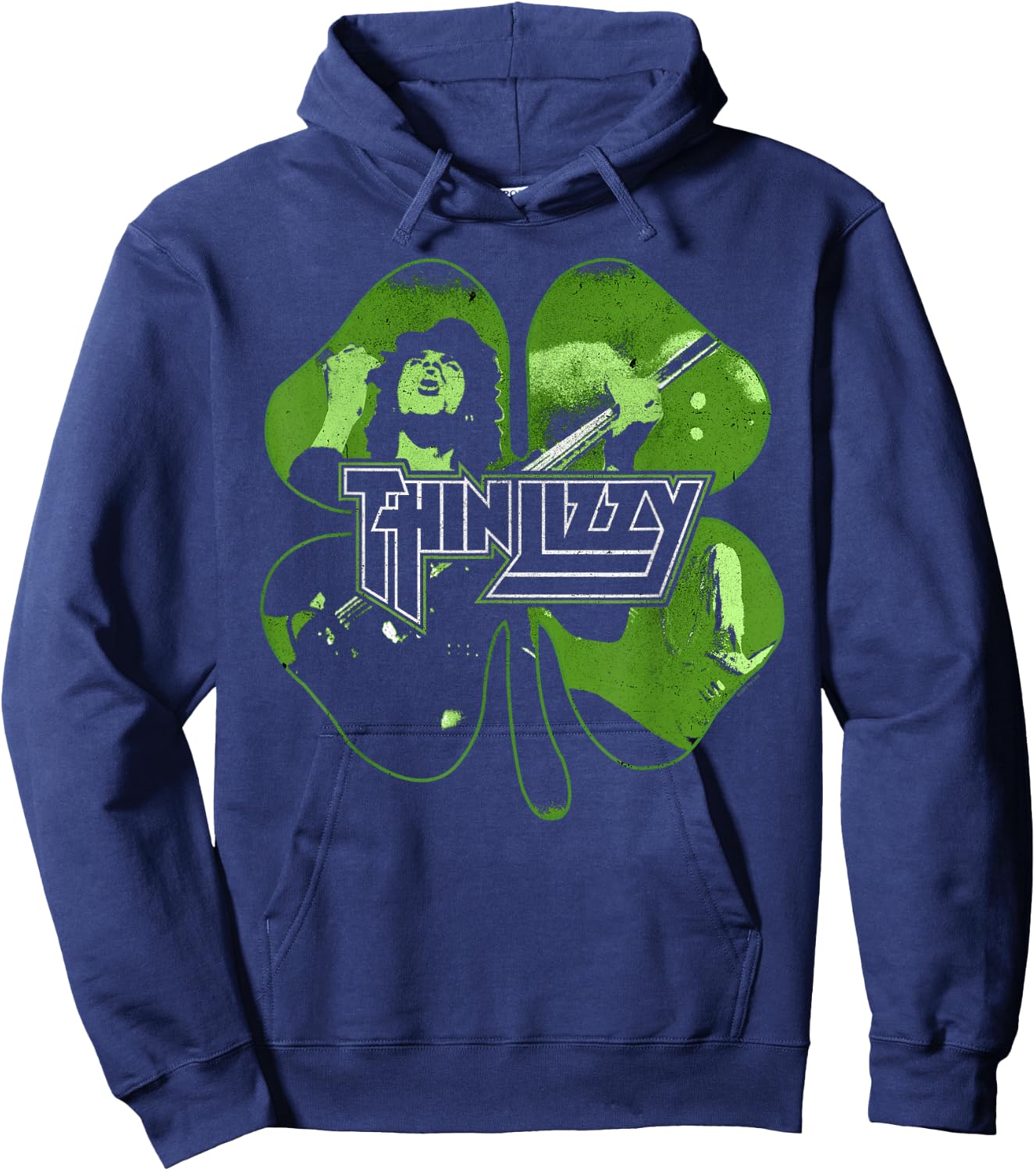 Thin Lizzy – Shamrock Infill Hoodie - Hoodie | Navy