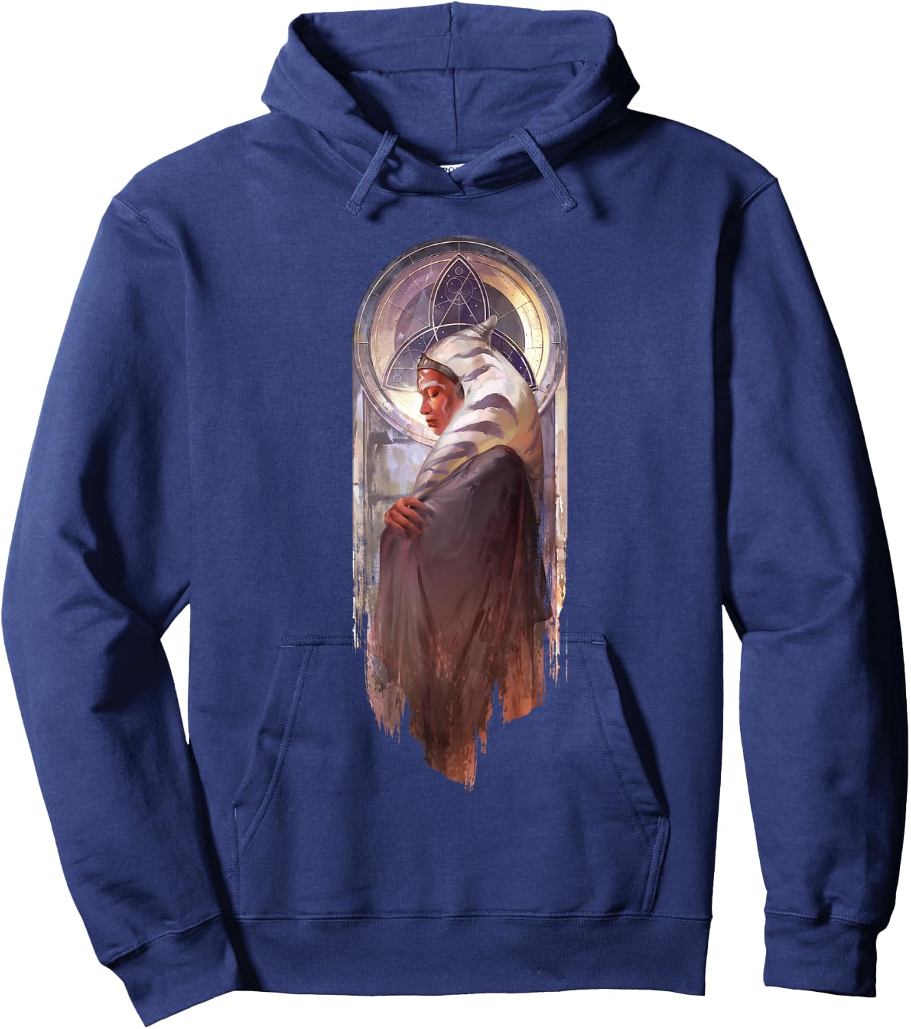 Star Wars: Ahsoka Side View Artistic Painting Portrait Hoodie - Hoodie | Navy