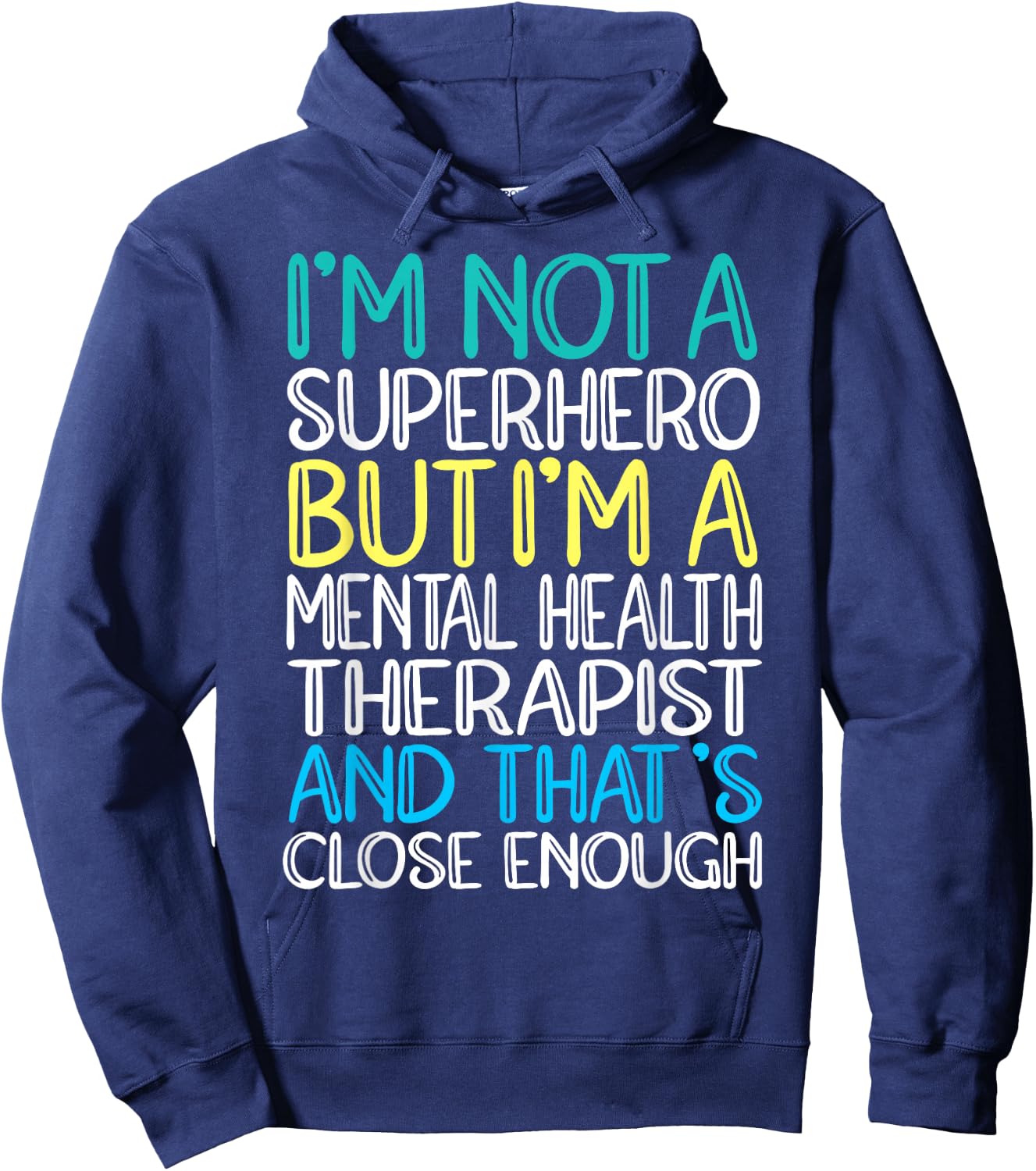 Superhero & Mental Health Therapist Hoodie - Hoodie | Navy