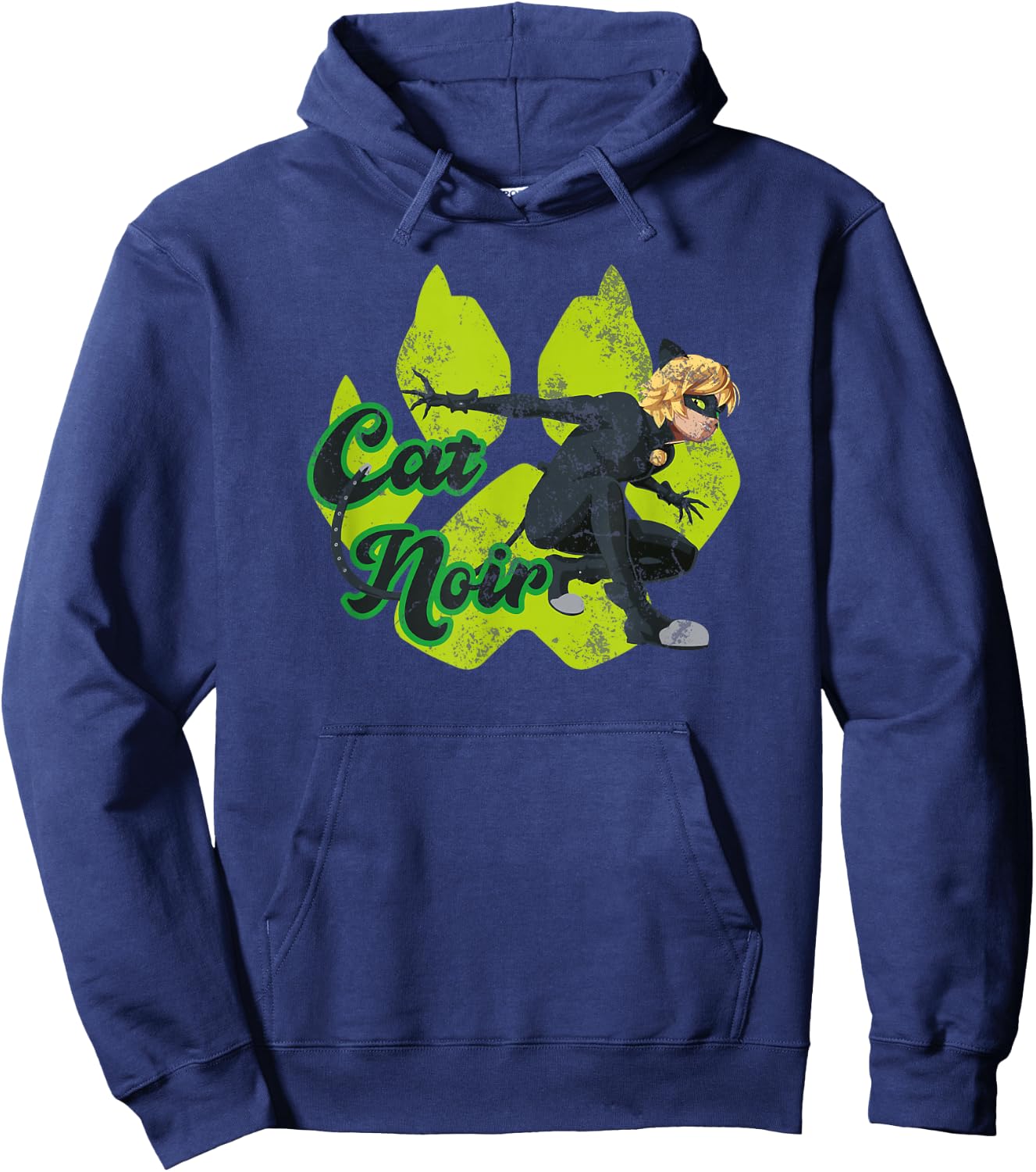Miraculous Ladybug Vintage Collection with Cat Noir paw Hoodie - Hoodie | Navy
