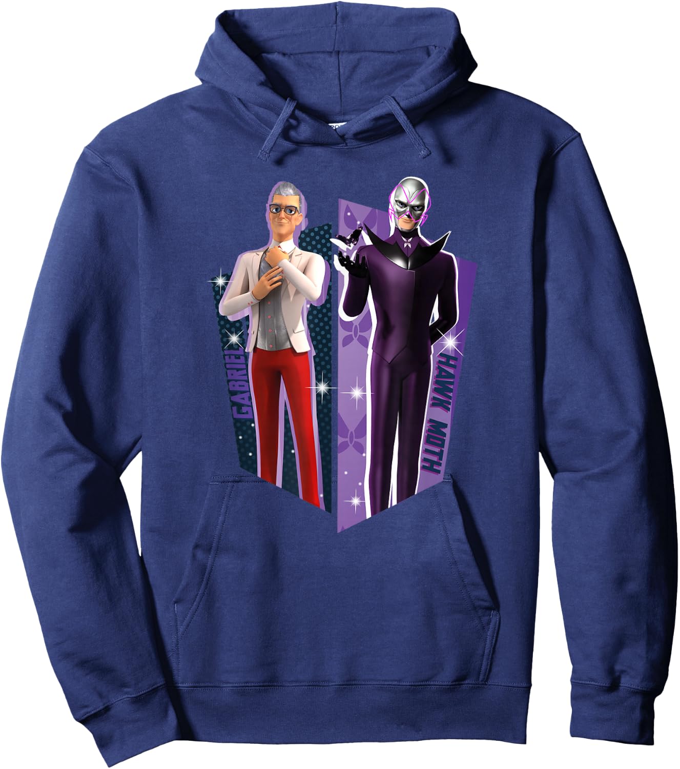 Miraculous Ladybug Gabriel Agreste and Hawk Moth Hoodie - Hoodie | Navy