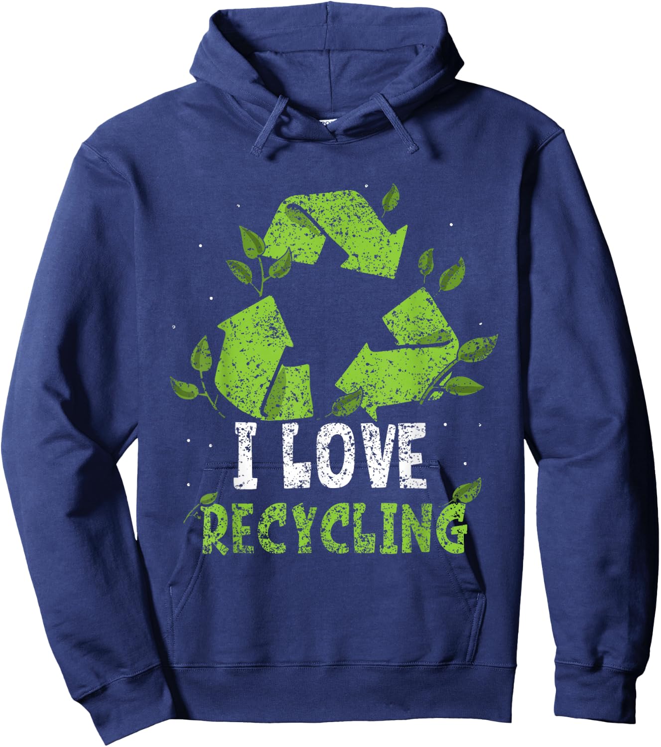 I Love Recycling Trash Earth Day Recycle Environment Hoodie - Hoodie | Navy