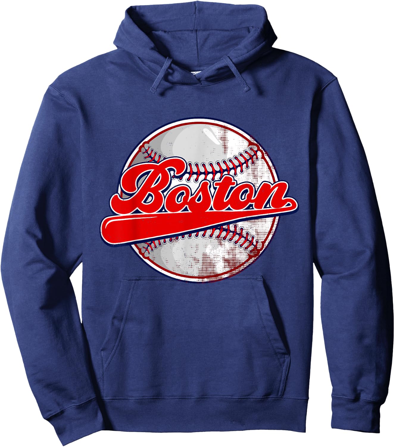 Vintage Boston Baseball Lover Women Kids Hoodie - Hoodie | Navy