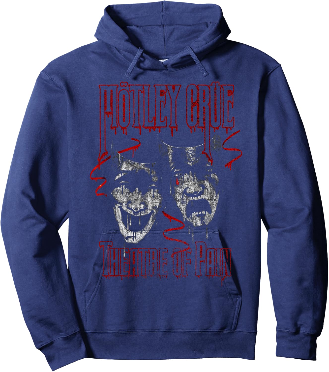 Mötley Crüe – Theatre Of Pain Rustic Drip Hoodie - Hoodie | Navy