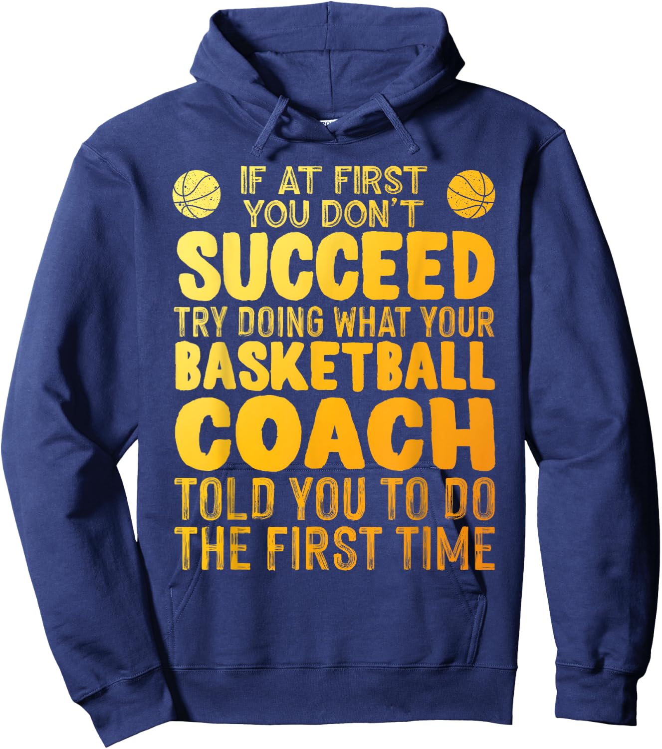 Funny Basketball Coach Art Women Team Player Sports Hoodie - Hoodie | Navy