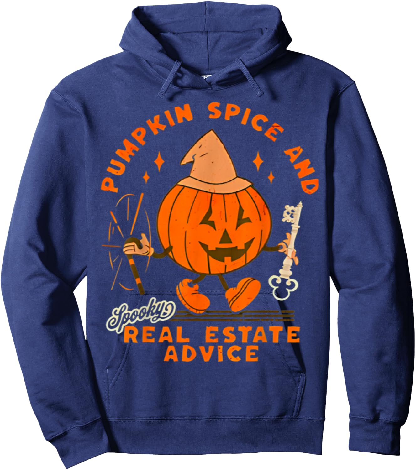 Real Estate Halloween Pumpkin Spice And Real Estate Advice Hoodie - Hoodie | Navy