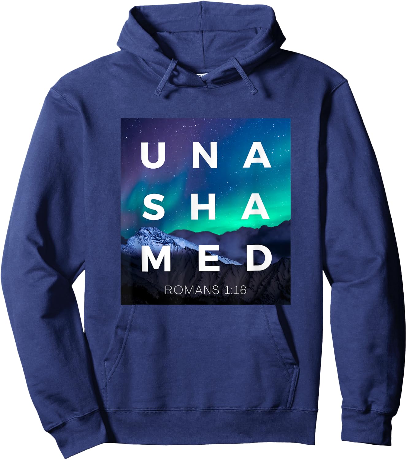 Unashamed of the Gospel of Jesus Christ Romans 116 Christian Hoodie - Hoodie | Navy