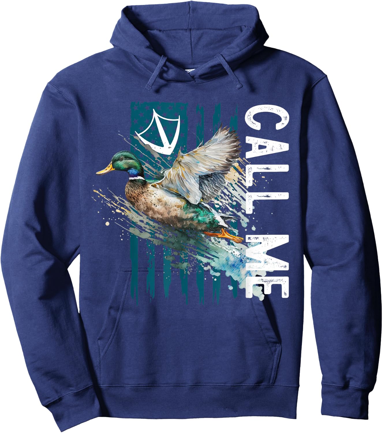 Call Me Mallard Duck Hunter Hunting Season Cute Duck Hunting Hoodie - Hoodie | Navy