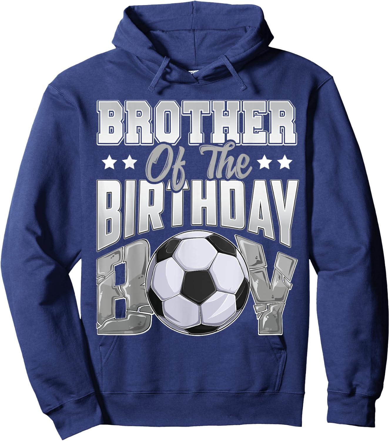 Brother Soccer birthday Boy Family Baller b-day Party Hoodie - Hoodie | Navy