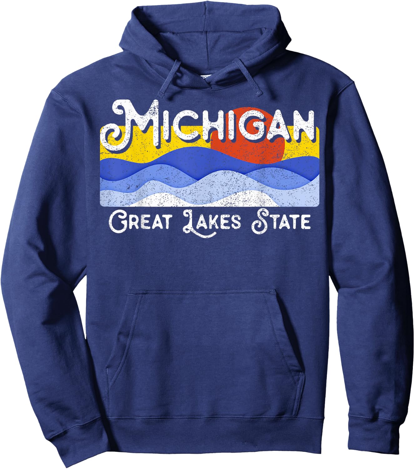 Great Lakes State Michigan Yooper Michiganian Vacation Hoodie - Hoodie | Navy