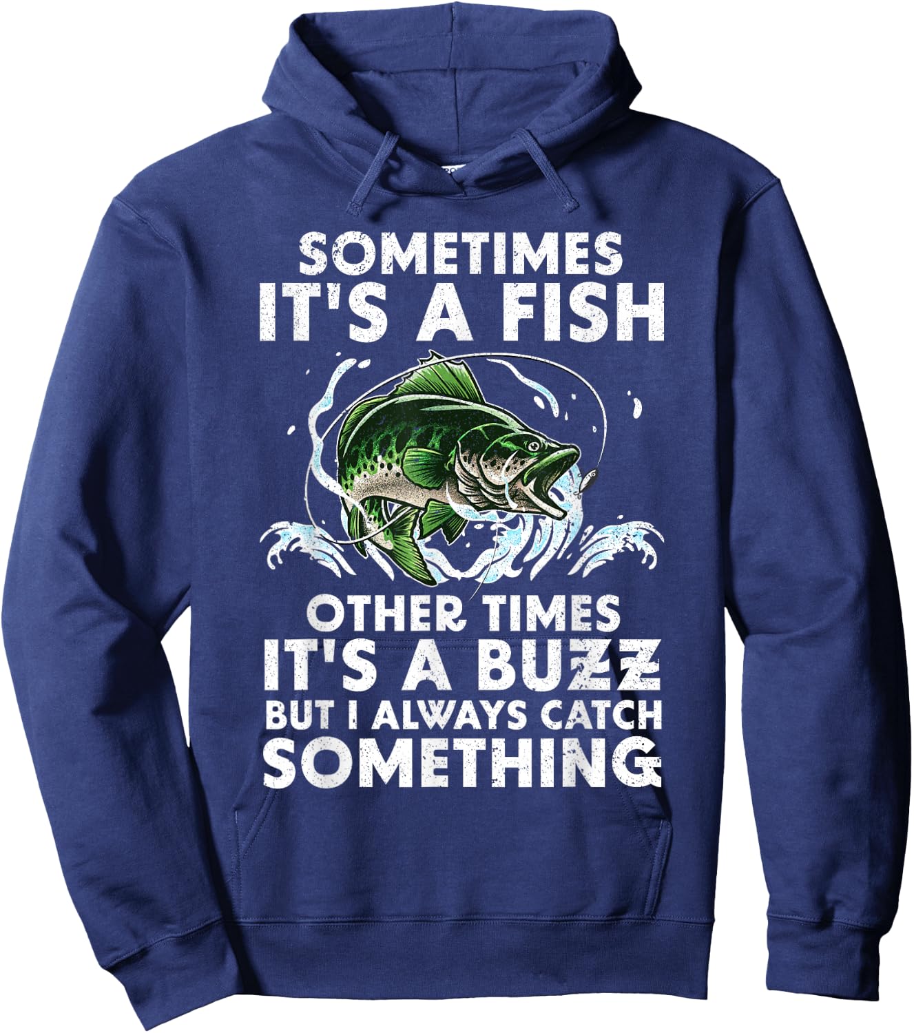 Cool Fishing Design Women Fishing Rod Fish Fisherman Small Hoodie - Hoodie | Navy