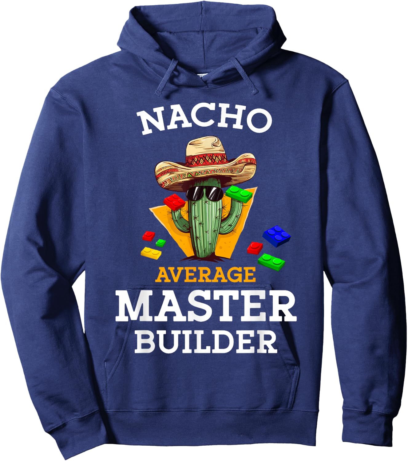 Nacho Average Master Builder Cactus Block Building Kids Boys Hoodie - Hoodie | Navy