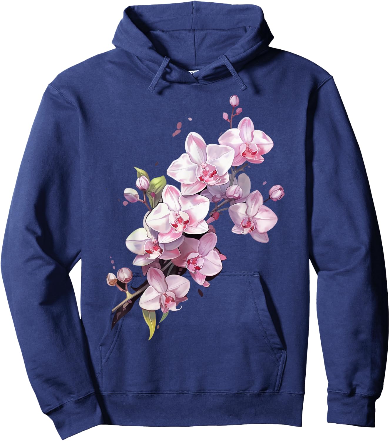 Beautiful Orchid Flower on floral Orchid Hoodie - Hoodie | Navy