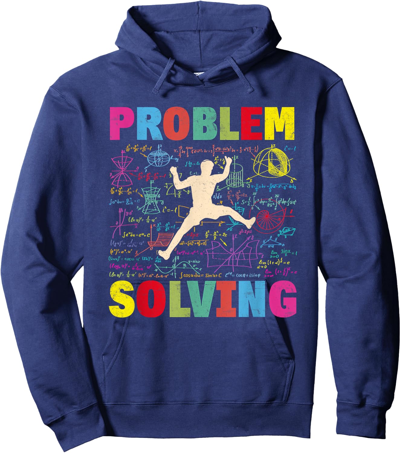Mathematic Problem Solving Climber Rock Climbing Bouldering Hoodie - Hoodie | Navy